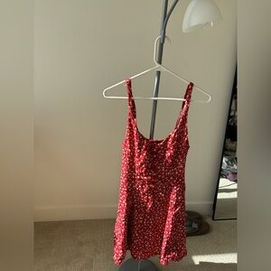 Reformation Red Floral Midi Dress